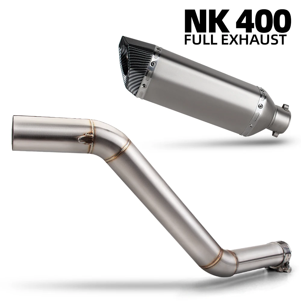

High Performance Motorcycle Exhausts Escape Pipe Kit For CFMOTO NK400 400NK NK650 650NK street bike Slip on Line 370MM Muffler