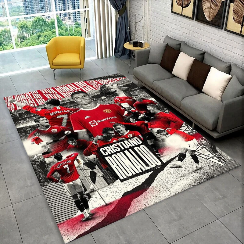 CR9 Goat R-Ronaldo Football Star Carpet Rug for Playroom Bedroom Living Room Sofa Home Decor,kids Area Rug Non-slip Floor Mat