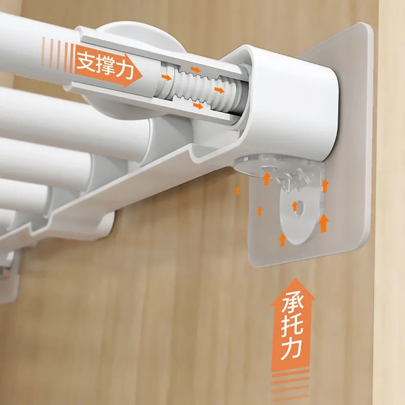 10pcs Self Adhesive Wall Hooks Seamless Nail-free Bracket Wall Screw Board Support Non-perforated Wardrobe Partition hook