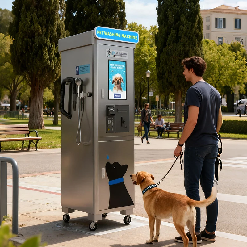 Pet Wash Vending Machine Self Service Dog Wash Automatic Coin Bill QR Code Payment Portable Station for All Pet Sizes