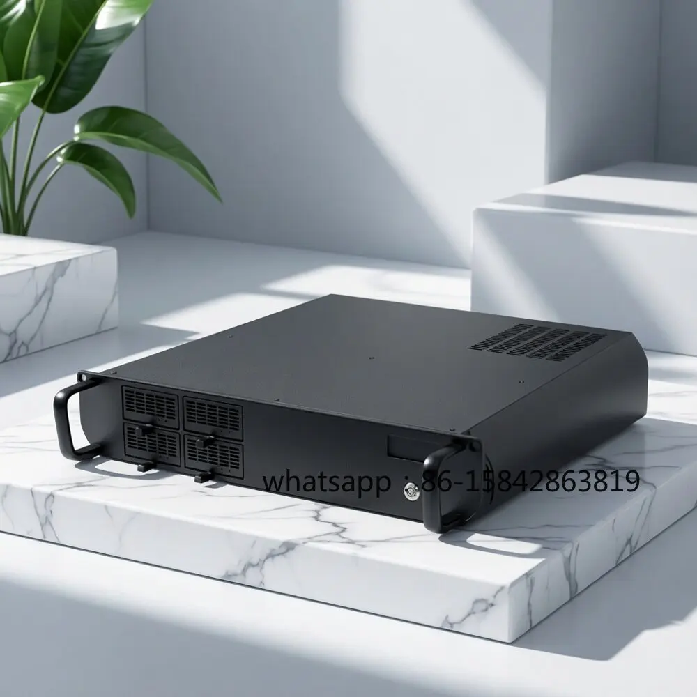 Customized factory direct sales 2U aluminum panel 4-disk hot-swappable server chassis supports efficient heat dissipation