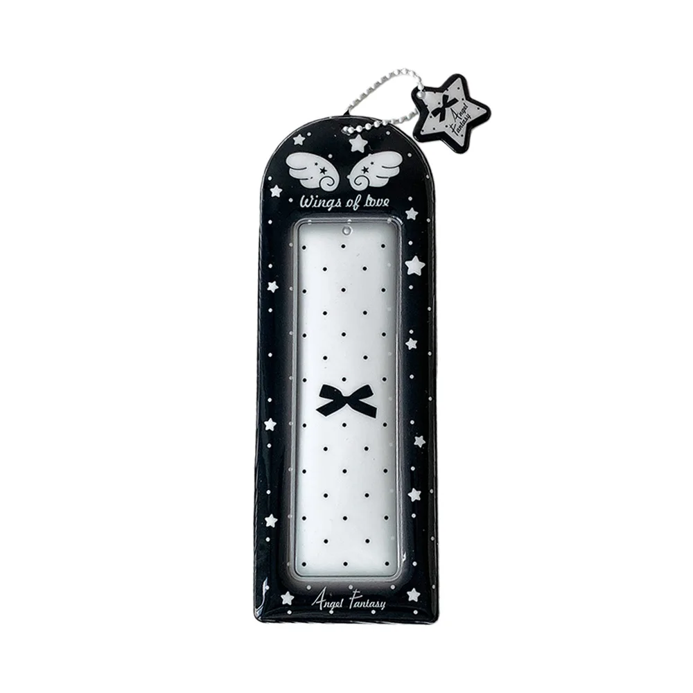 INS coréen à la mode dessin animé arc aile vie 4 grille porte-carte mignon fille idole Photo stockage carte sac porte-clés décoratif pendentif cadeau