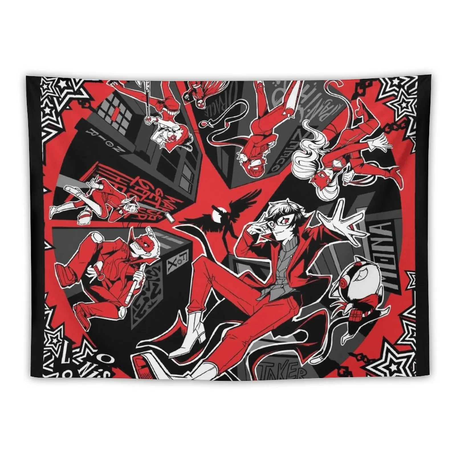 

Take Your Heart - Persona 5 Tapestry Decoration Room Room Decoration Aesthetic Decorations For Room Living Room Decoration