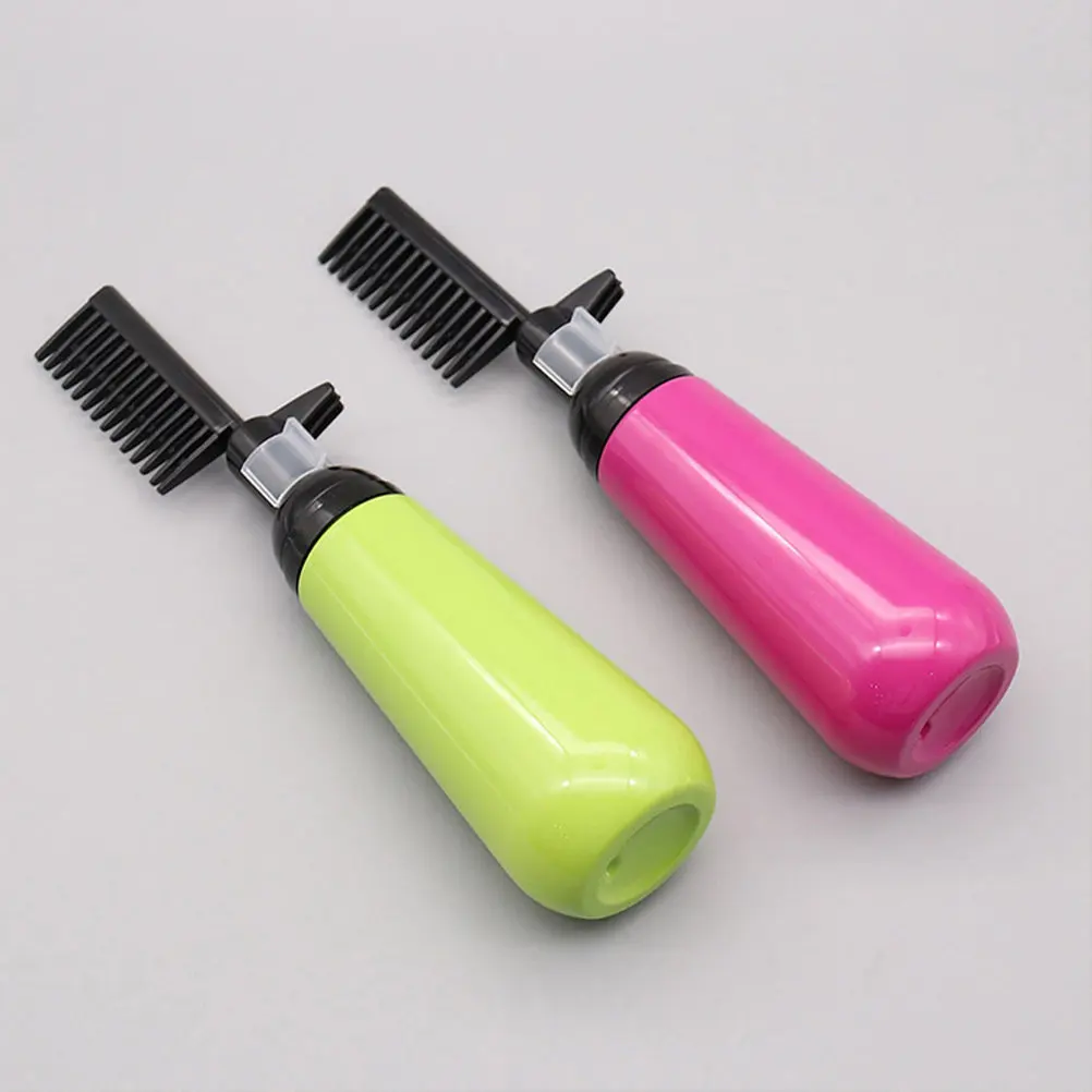 

Набор из 3 высококачественных флаконов для краски для волос со встроенной расческой, легко моются, многоразовые, для стилистов, парикмахеров, дозаторы для окрашивания волос