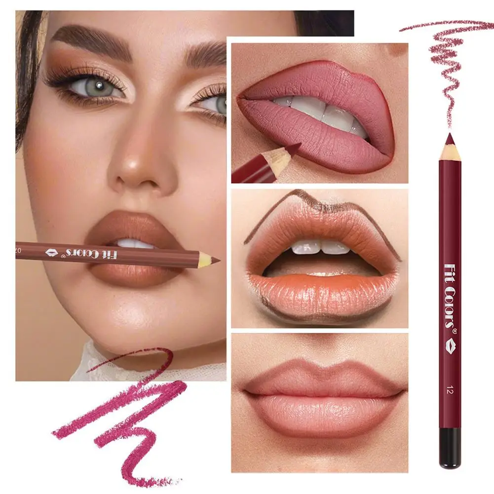 12pcs Lip Liner Pencil Set Matte Lipliner Pencil Lipstick Waterproof Long Lasting Lipstick Pen Lip Tint Cosmetics ﻿