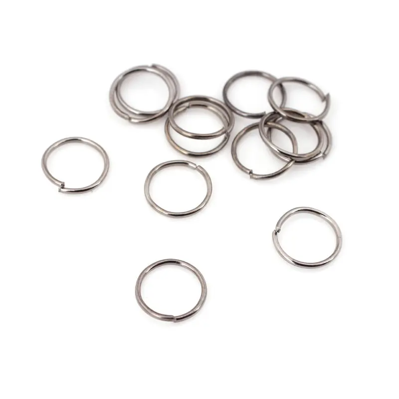 (16711)50g Diameter 4MM 5MM 6MM 7MM 8MM Thickness 0.7MM~1.2MM Iron Connect Rings Jump Rings Split Rings Jewelry Accessories