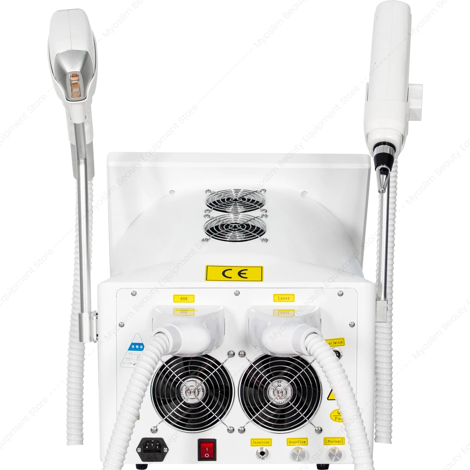 Professional 2 IN 1 4 Wavelength 808nm Diode Laser Hair Removal Machine Picosecond Tattoo Removal Cooling System Beauty Device
