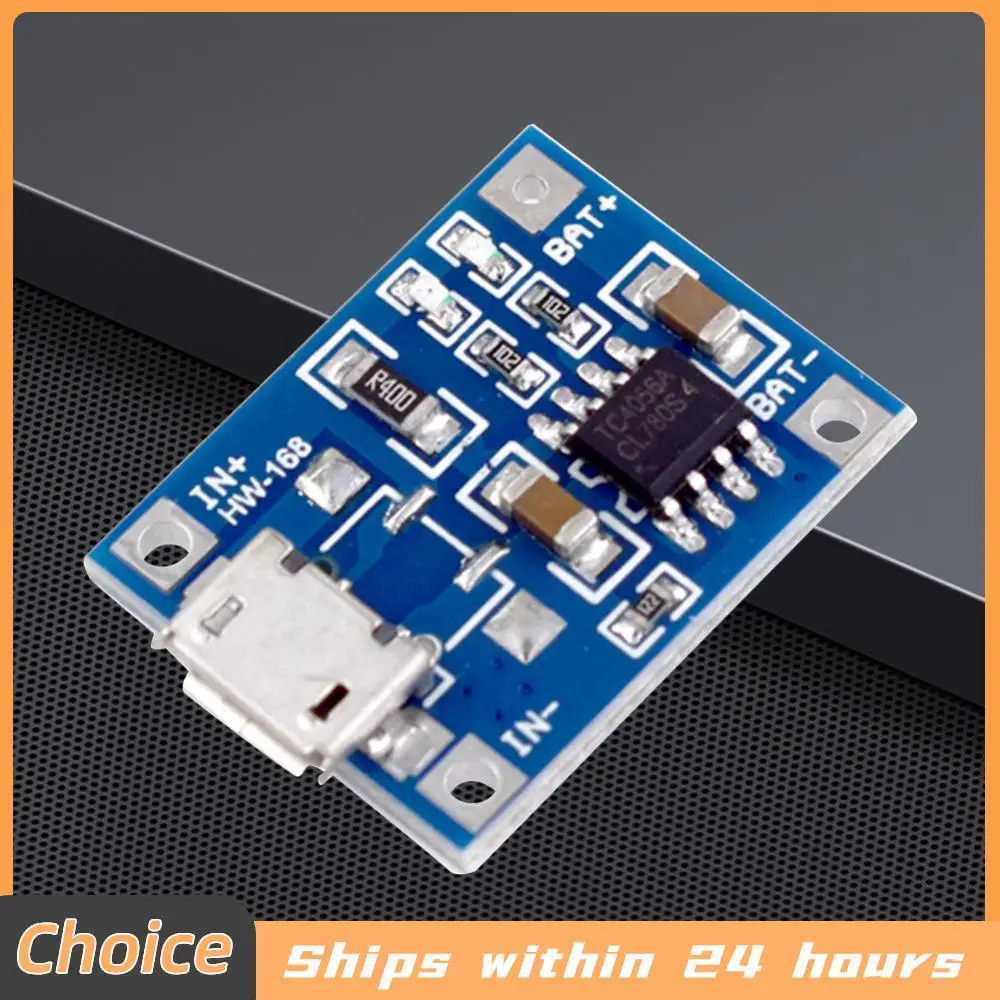 Tragbares Micro-USB-Batterieladegerät, DC4,5–5,5 V, Lithium-Batterielademodul mit Anzeigeleuchte für Lithium-Batterien
