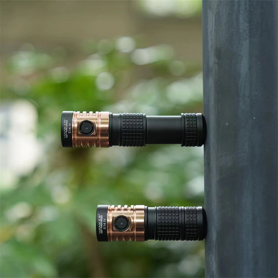 Manker E14 IV Outdoor Camping Flashlight USB rechargeable 18350 Pocket LED Flashlight with free filter