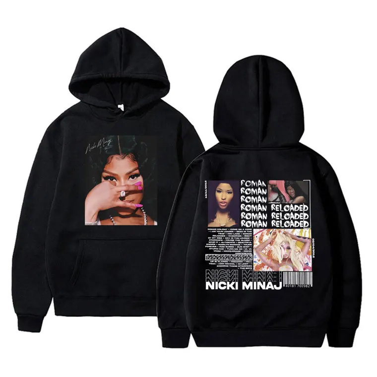 

Rapper Nicki Minaj Roman Reloaded Print Hoodie Men Women Hip Hop Fashion Oversized Sweatshirt Men's Casual Clothes Streetwear