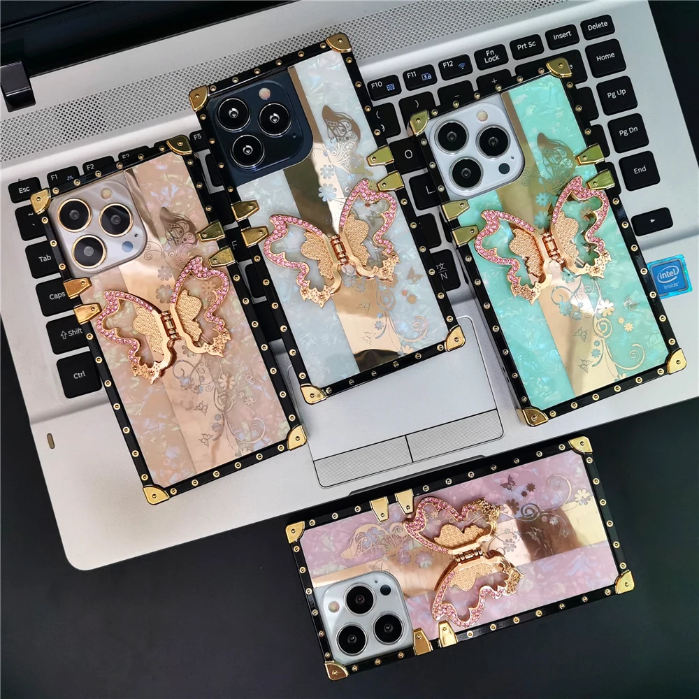 

Fashion Mirror 3D Butterfly Flower Cover Plating Case For Samsung Galaxy A16 A36 A15 A25 A35 A55 A54 A14 A34 A53 A56 A26 A12 A13