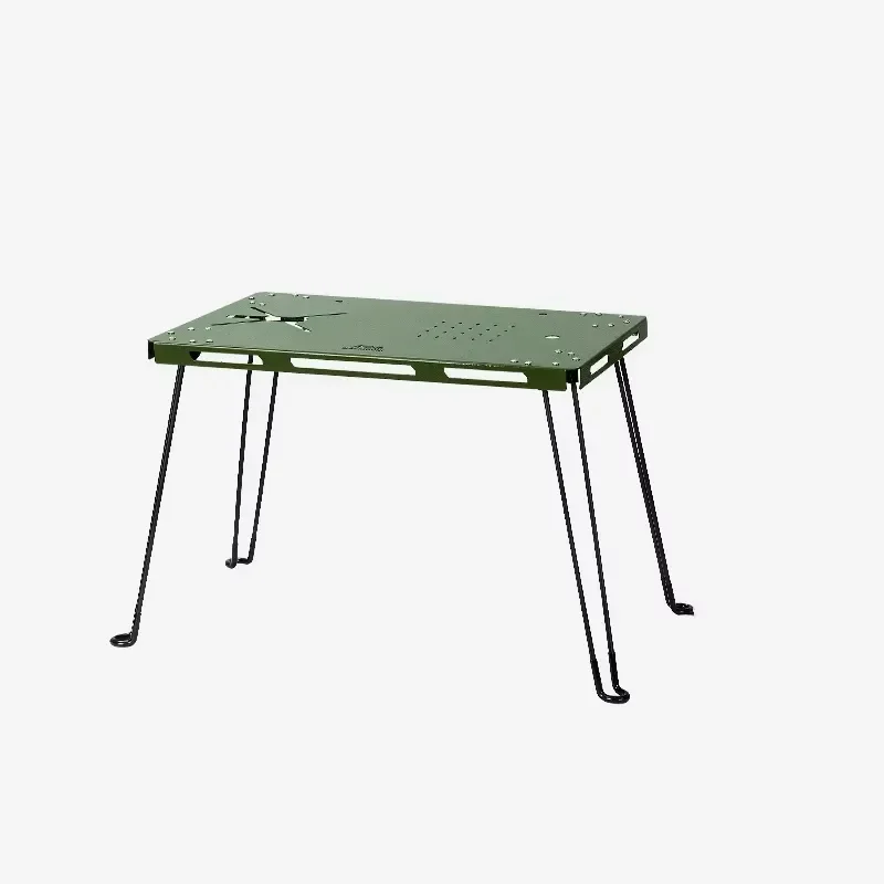 Portable Steel Folding Picnic Table Lightweight Outdoor Camping Dining Furniture for Garden BBQ School Use Compact Design