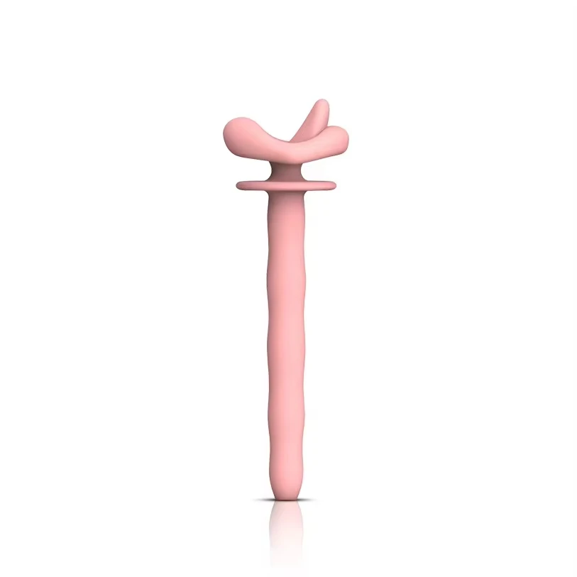 New Silicone Tongue Shaped Hollow Eyebar With Chastity Lock Accessories, Catheter For Men, SM Urethral Stimulation Plug 18+_voghion.com