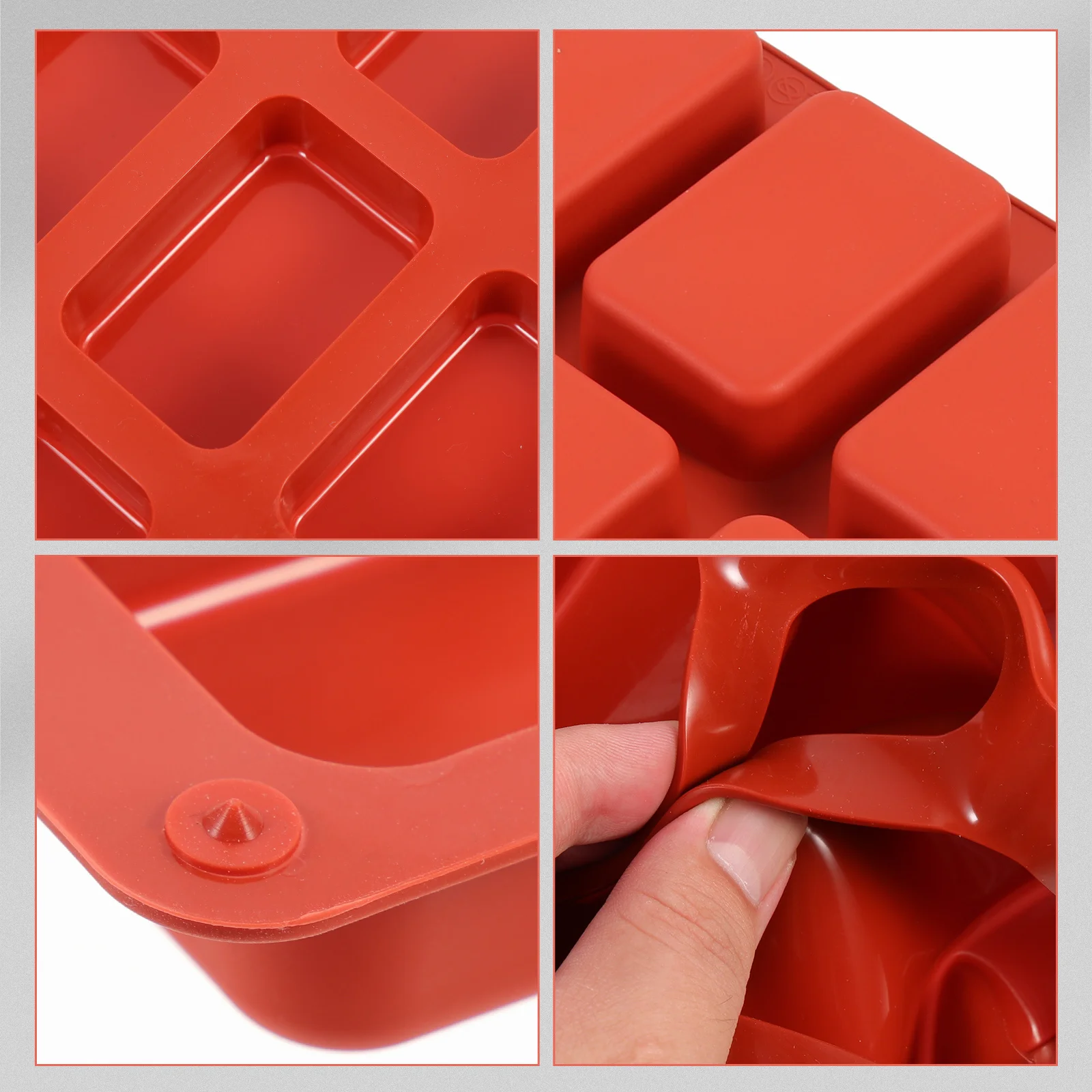 

2pcs Silicone Chocolate Molds Non-Stick Diy Baking Tool For Cake Pudding Soap Mini Loaf Pan Party Candy Mold Baking Supplies