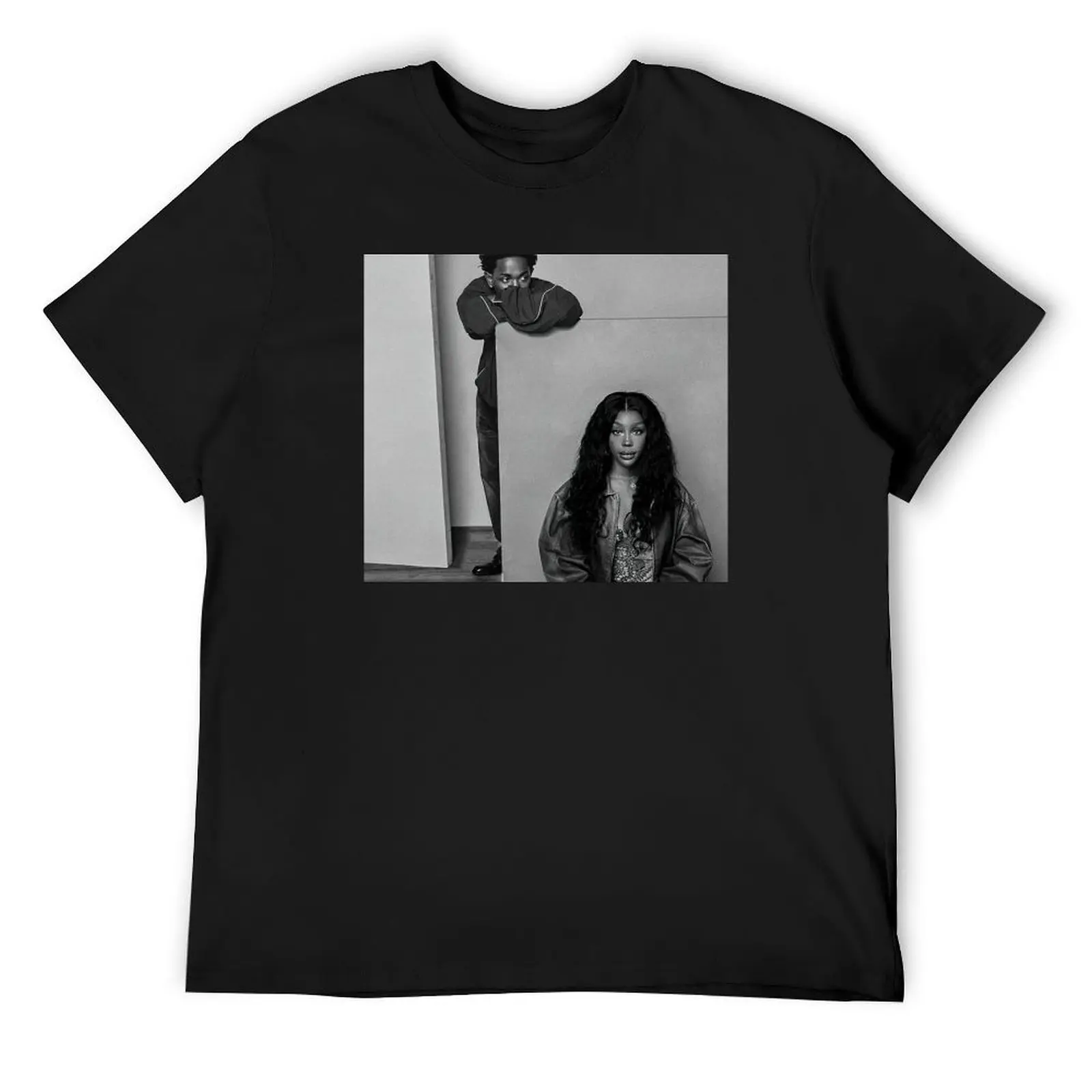 

Футболка Kendrick Lamar and SZA, винтажные футболки, черные забавные рубашки, хлопковая футболка для мужчин