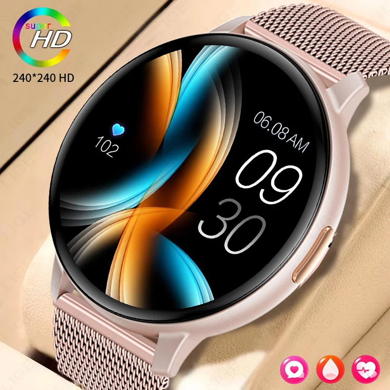 

Новые умные часы LIGE с HD-экраном 1,38 дюйма для мужчин и женщин, Bluetooth-вызовы, водонепроницаемость IP67, мониторинг здоровья, спортивные умные часы для женщин, в подарок