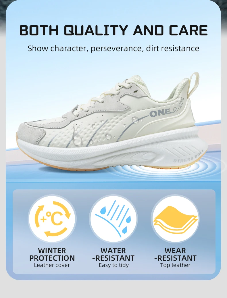 ONEMIX 2026 Winter-Trainings-Laufschuhe für Herren, Sportschuhe aus Leder, warm, verschleißfest, Damen-Jogging-Schuhe, Walking-Sneaker – Detail 3