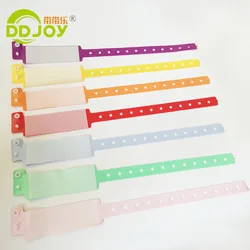 100pcs Count 38 Silk Cheap Waterproof Soft PVC Wristbands,Writable Plastic Bracelets, Vinyl Wrist Band