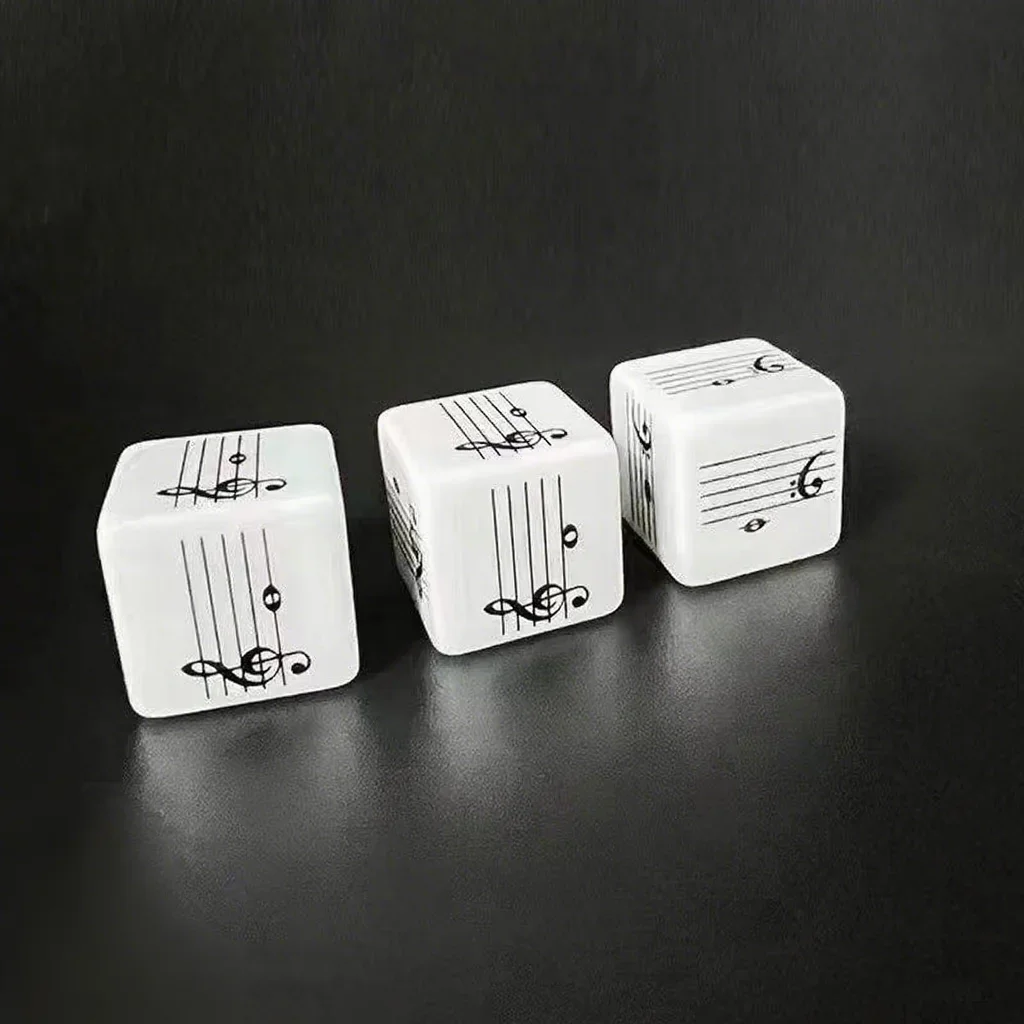 2Pcs Music Staff Dice Twelve-Tone Scale Music Interval Theory Learning for Composition Improvisation Music Education Teaching