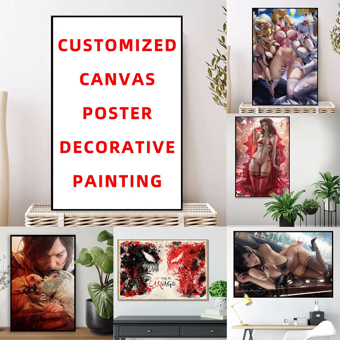 Custom Canvas Poster Decoration Painting HD Printing Waterproof Home Wall Painting Painting Art Custom Size Wall Art Mural