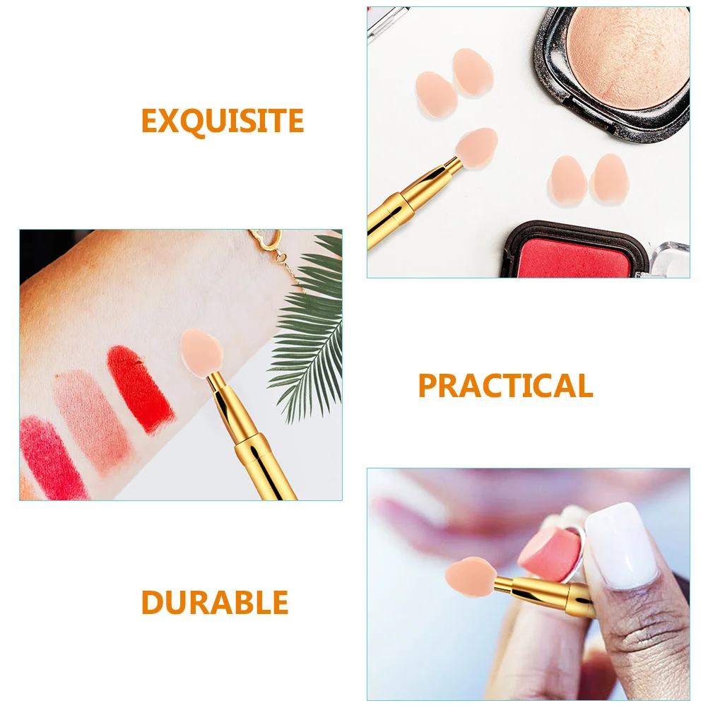 8 個のメイクブラシカバーシリコンリップブラシスリーブ紛失防止防塵キャップ口紅リップグロスアプリケーションストレージ用