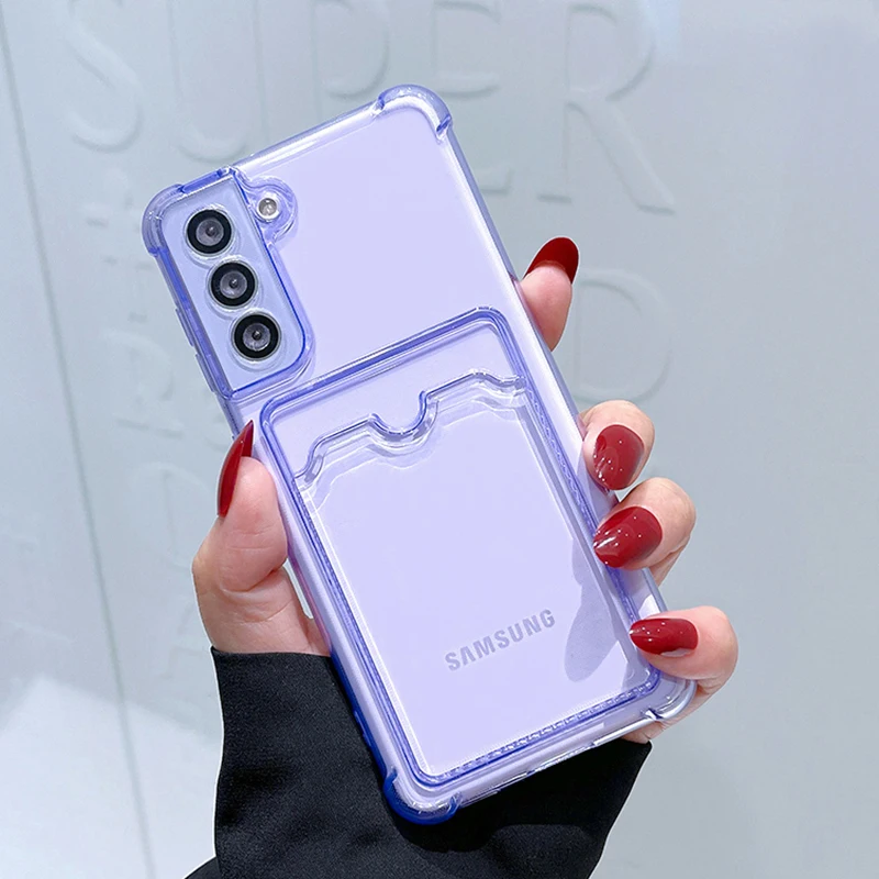 Karte Tasche Brieftasche Klar Telefon Fall Für Samsung Galaxy A15 A25 A35 A55 A14 A24 A34 A54 A13 A23 A33 A53 S21 S22 S23 5G Stoßstange Abdeckung – Detail 3