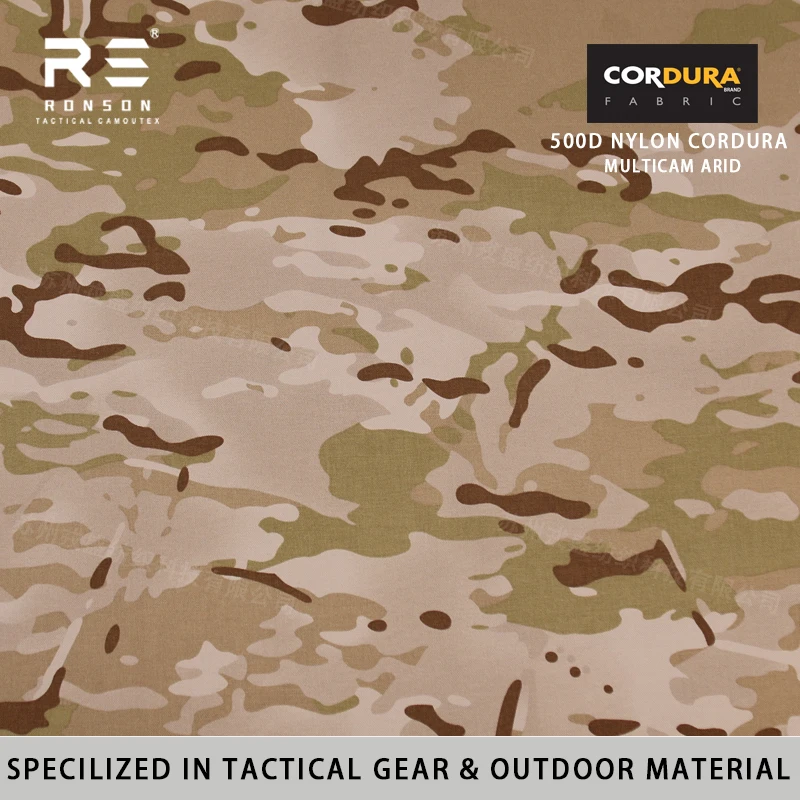 500D Nylon Cordura Desert CP Camo 100% Woven Water-Resistant PU Coated for Tactical Gear Backpack Military Rucksack Camping