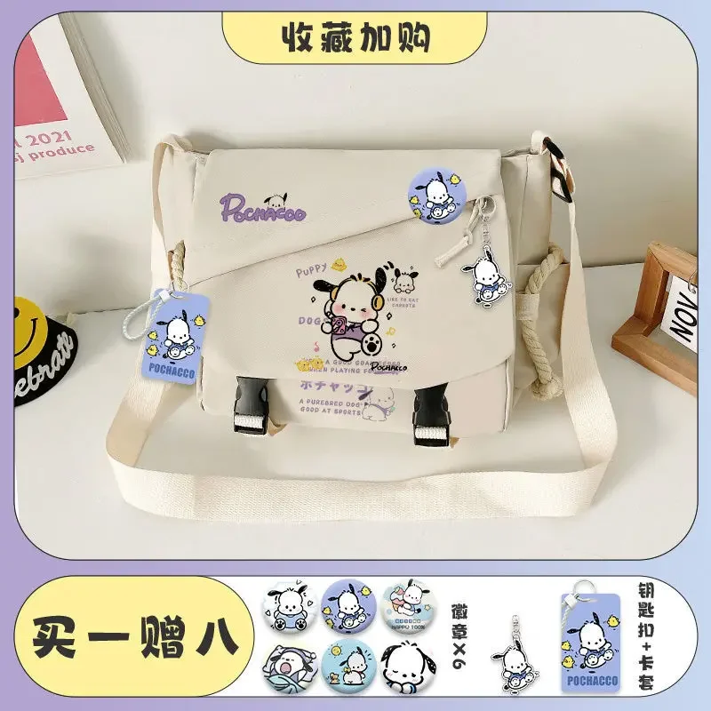 Sanrio Nieuwe Pacha Hond Crossbody Tas Draagbare Canvas Tas College Studenten Klas Schouderpad Enkele Schoudertas