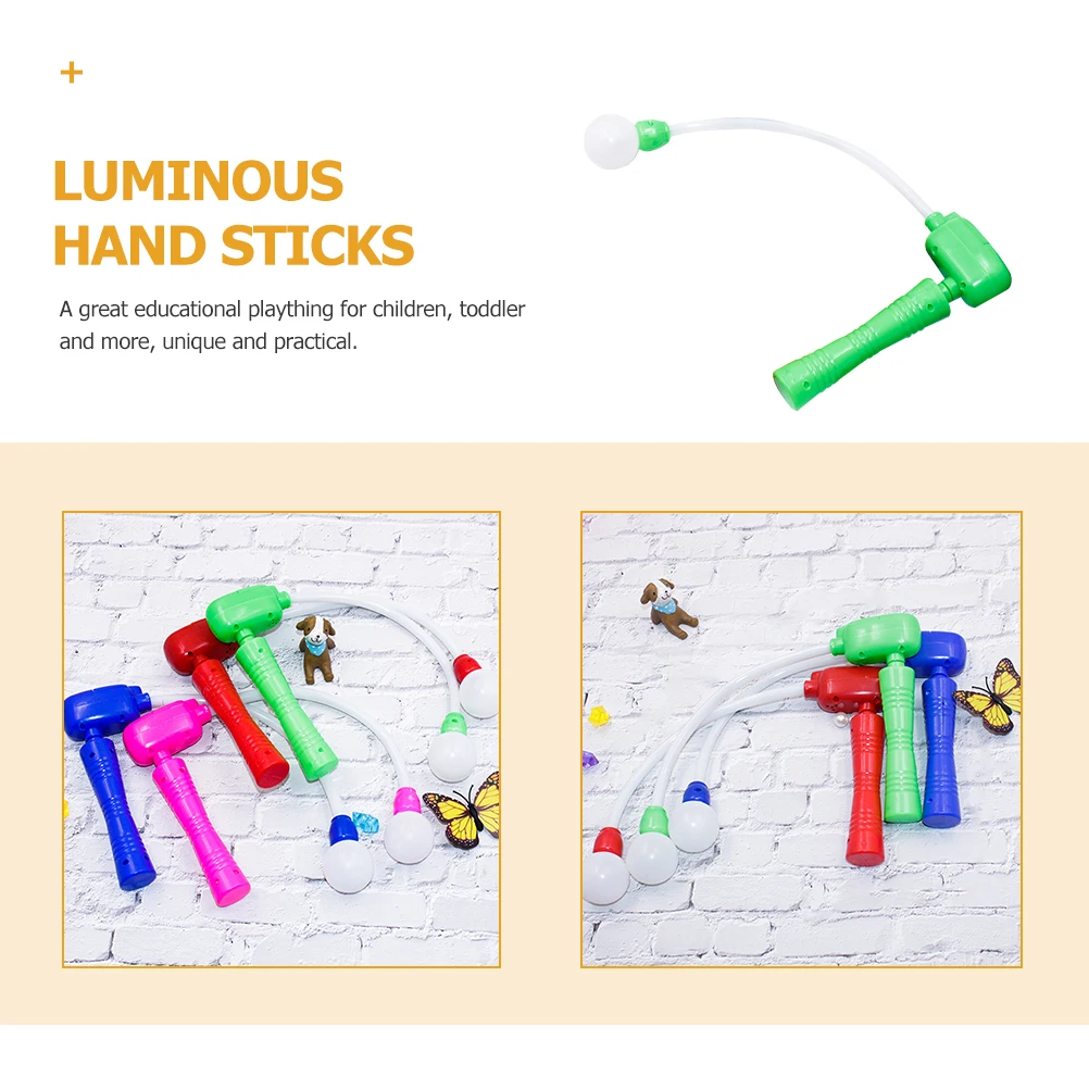 

3 Pcs Luminous Music Stick Glow Glowing Wand Kids Plaything Light Abs Hand Sticks Toys Child Shaking