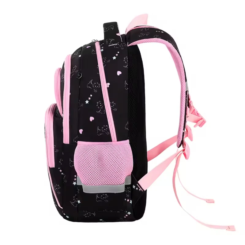 High Quality Black Cat Primary School Students Backpacks Kids Cartoon School Bag Waterproof mochilas