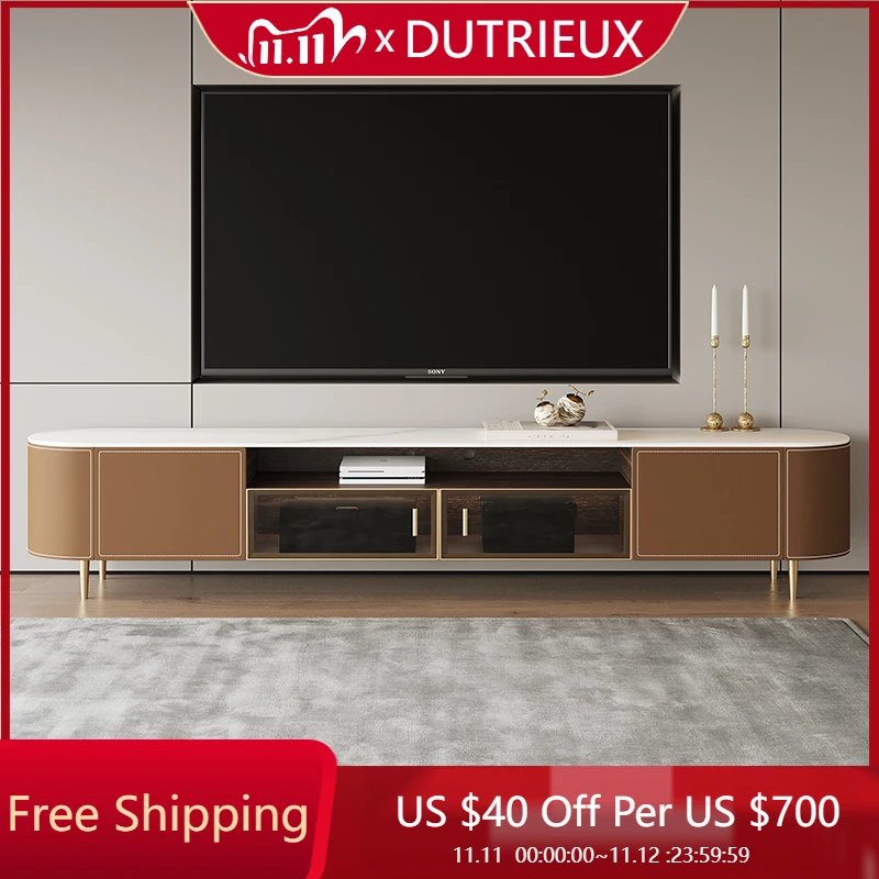 

Designer Display TV Cabinet Light Luxury Retro Living Room Solid Wood Tv Table Entertainment Monitor Archivadores Furniture