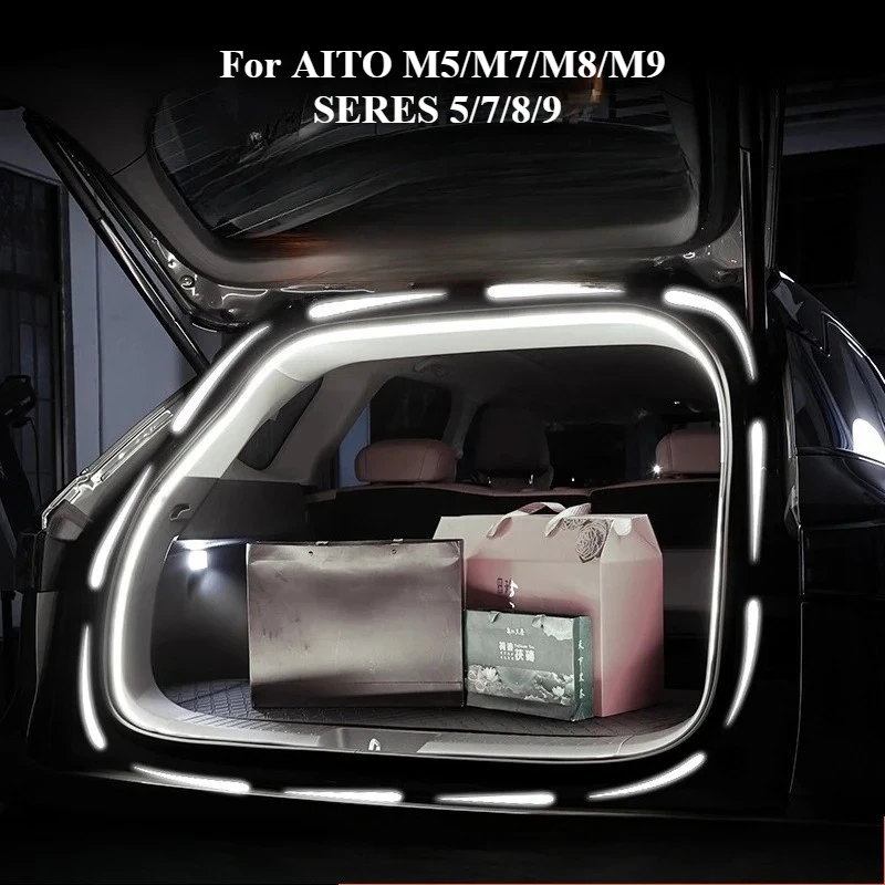 

For AITO M5/M7/M8/M9 SERES 5/7/8/9 Car Trunk Ambient Light Automatic Sensing Outdoor Camping Lighting Led Dynamic Light Strips