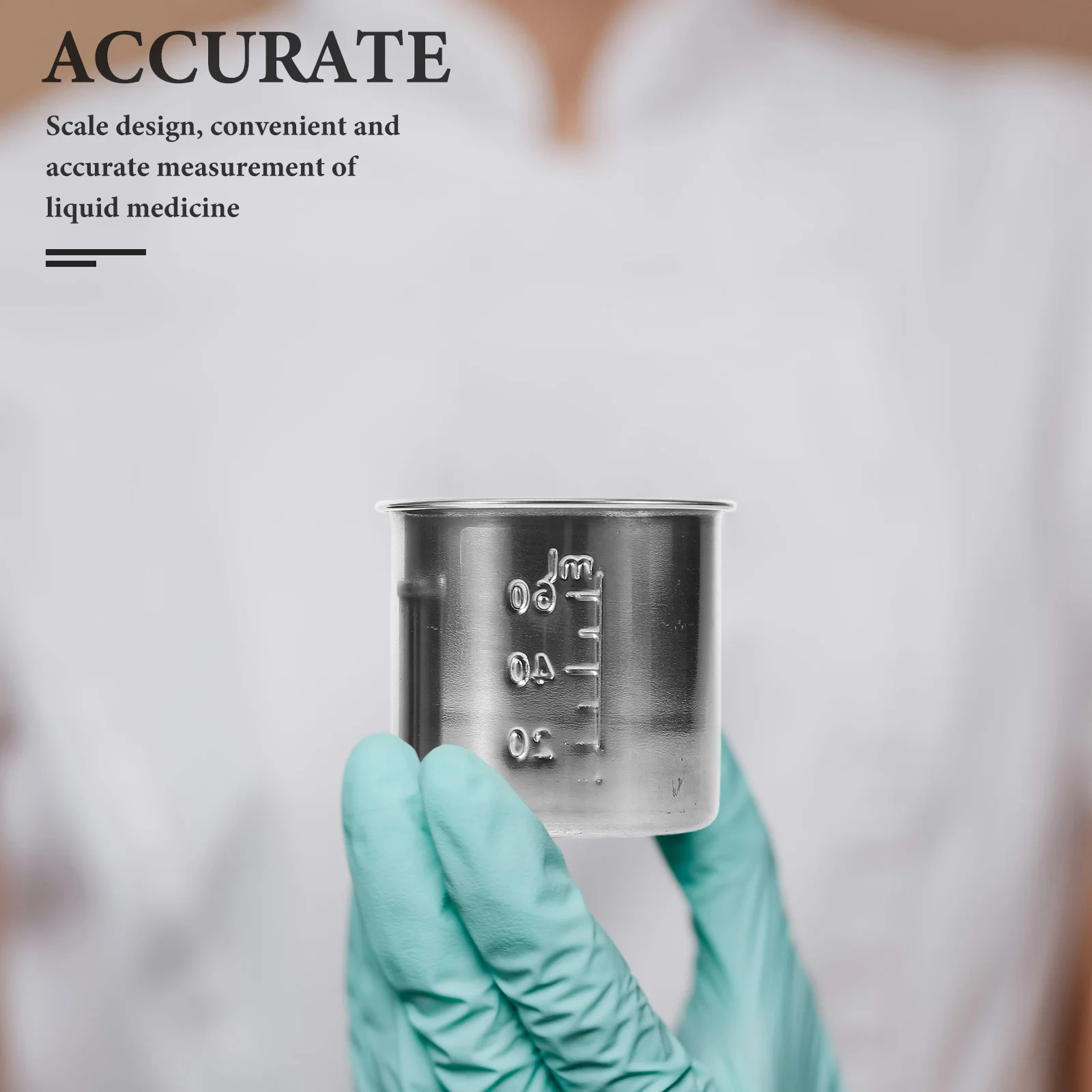 

2pcs Measuring Cups Liquid Medicine Graduated Reusable Medicament Measuring Cups Sponge Cup Hospital Kitchen Accessories