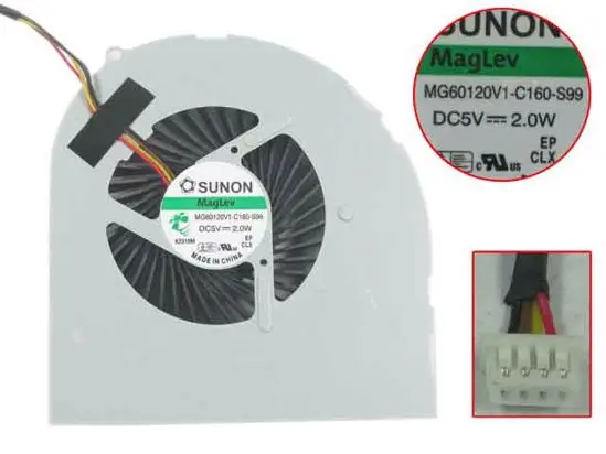SUNON MG60120V1-C160-S99 خادم مروحة التبريد DC5V 2.0 واط 4-Wire