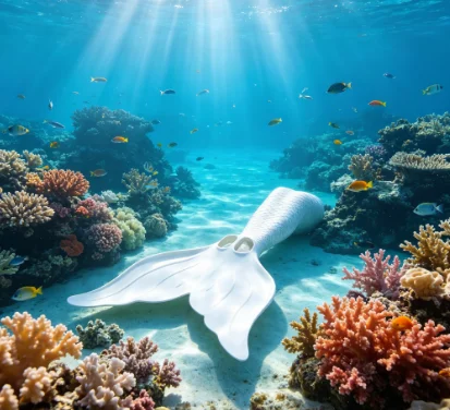 Water Entertainment Performance Use Mermaid Rubber Fins Single Web Adult Professional Diving Training Swim Flippers