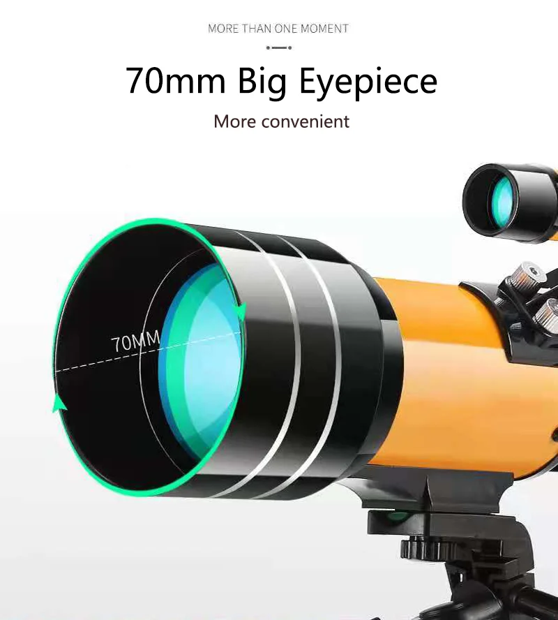 300mm Kids Entry-level Astronomical Telescope Astronomy Beginner High Definition 150x Magnification With Finderscope