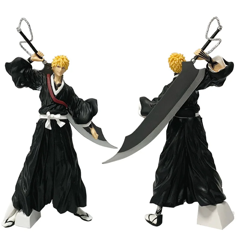 21 cm große Anime-Figur aus BLEACH: Thousand-Year Blood War, Kurosaki Ichigo mit Zangetsu, PVC-Modell, Sammlerspielzeug, Geschenke