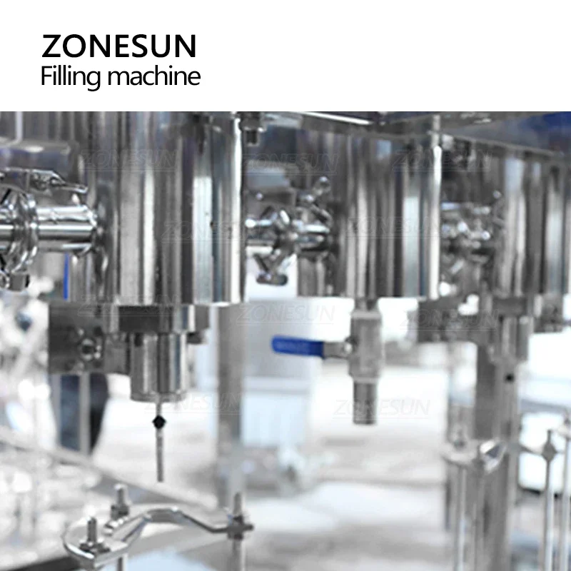 ZONESUN Macchina di rifornimento per birra Attrezzatura Schiumosa Liquido Alcolico Gassato Frizzante Bevande aerate Produzione di bottiglie ZS-DG4