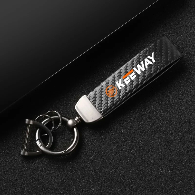 Motorcycle Key Chains KeyChain Leather Carbon Fiber for Keeway Hurricane Vieste Zahara Cityblade K-Light RKV RKF RKS Accessories