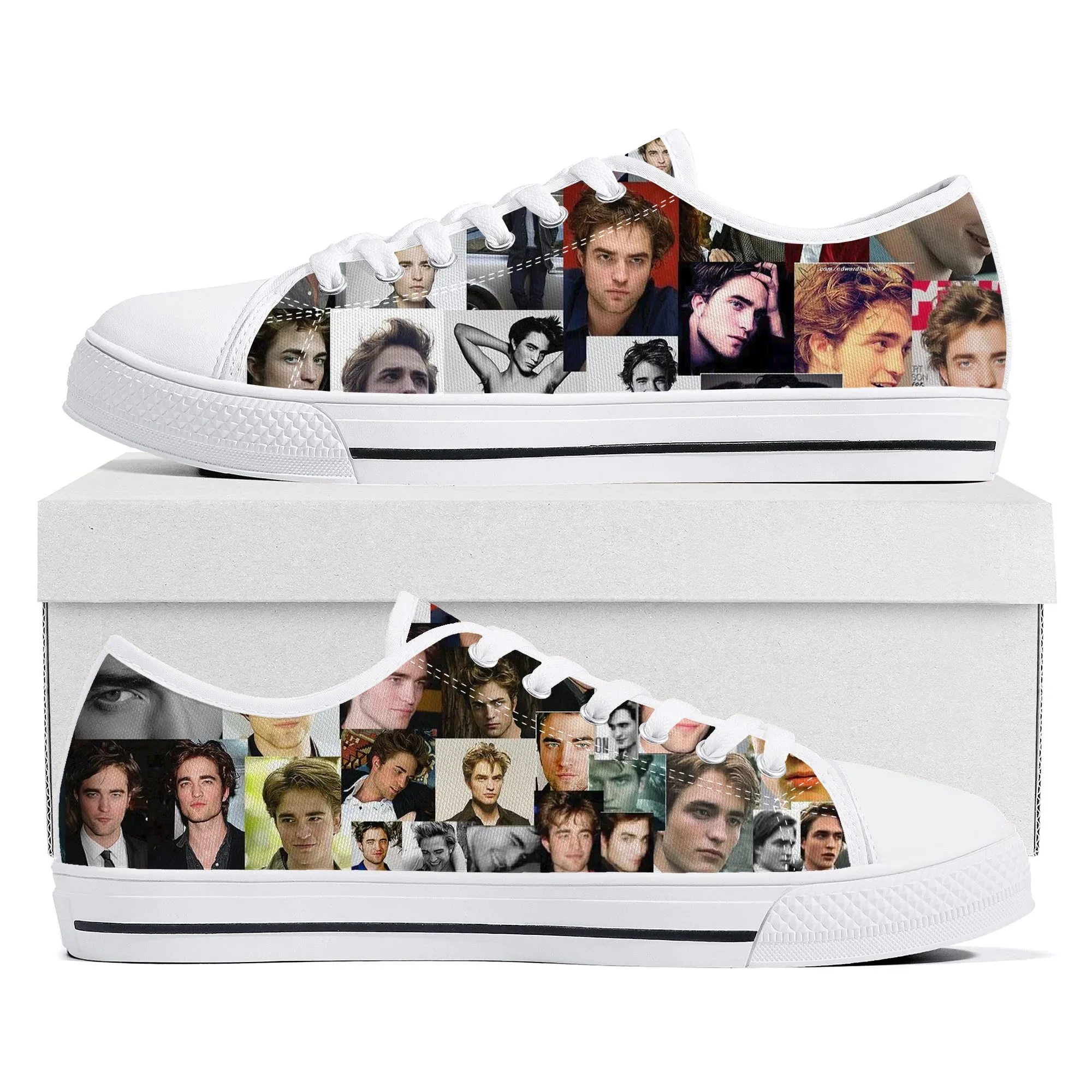 Robert Pattinson Low Top Sneakers Mens Womens Teenager Canvas High Quality Sneaker Casual Custom Made Shoes Customize DIY Shoe