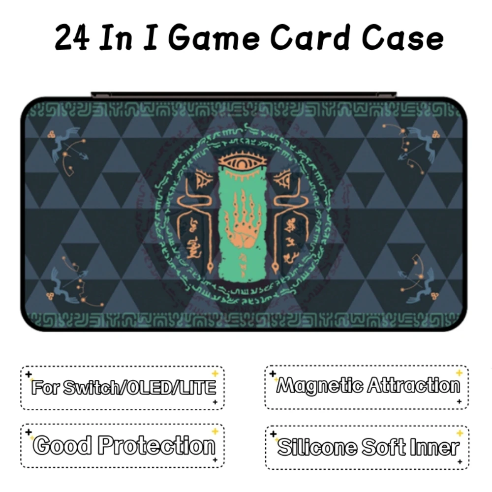 Cool NS Switch Game Card Case 12/24 Slots For Switch Lite OLED Game Cartridge Storage Box For Tears Of The Kingdom Style