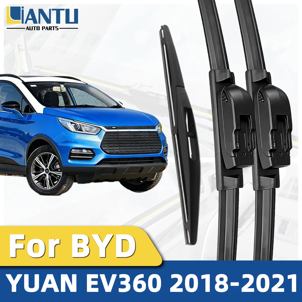 

Комплект из 1/3 шт. передних и задних дворников для BYD YUAN EV360 2018-2021, бесшумные дворники для лобового стекла, автомобильные аксессуары 2020 2019 2018
