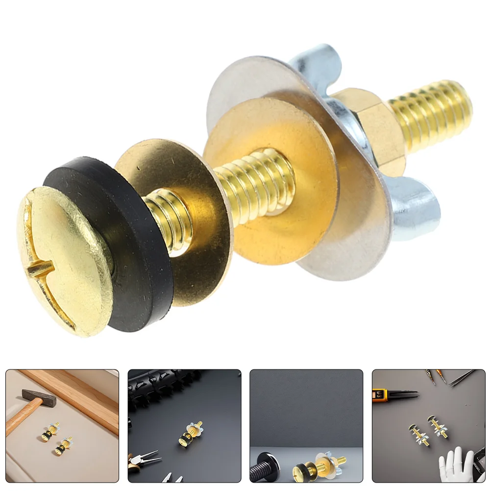 

4Pcs Rv Toilet Tank Bolts Round Head Slotted Screws Secure Fit Leak Proof Toilet Seat Bolt Replacement Kit Seat