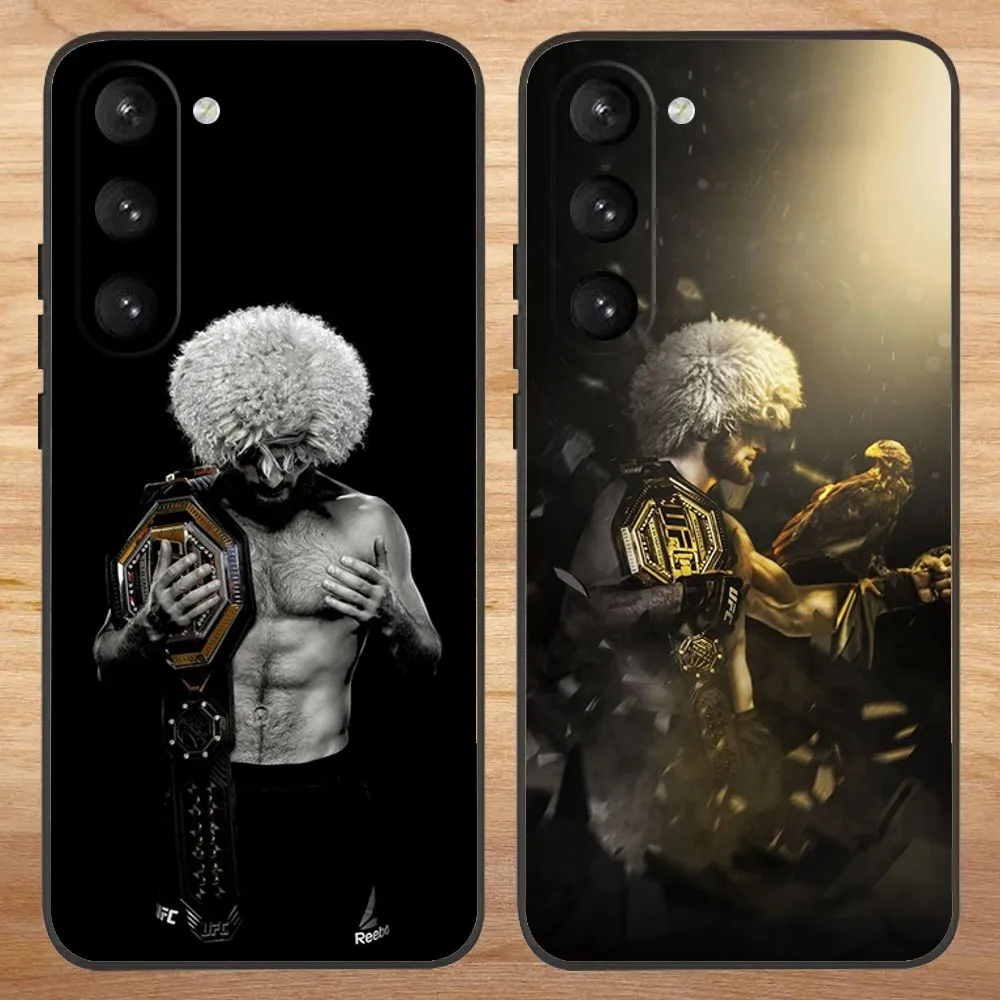 Khabib Nurmagomedov Phone Case For Samsung S23,23,22,30,21,10,9,Note20 Ultra,Lite,Ultra,5G,Plus,FE,Black Soft Case