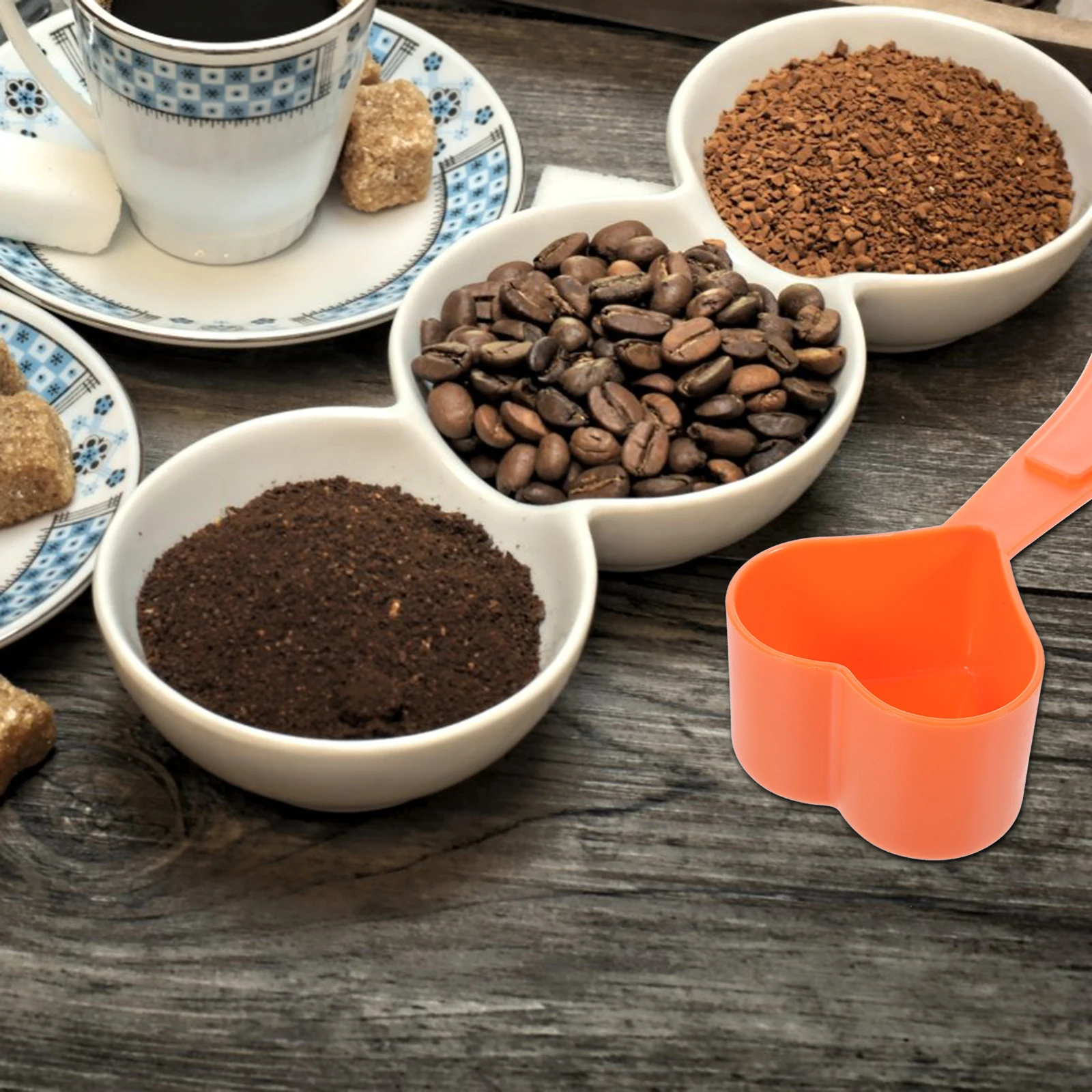 

4Pcs Heart Shape Plastic Measuring Spoons for Cooking Baking Coffee Sugar Flour Stackable Easy Storage Cute Measuring Spoons