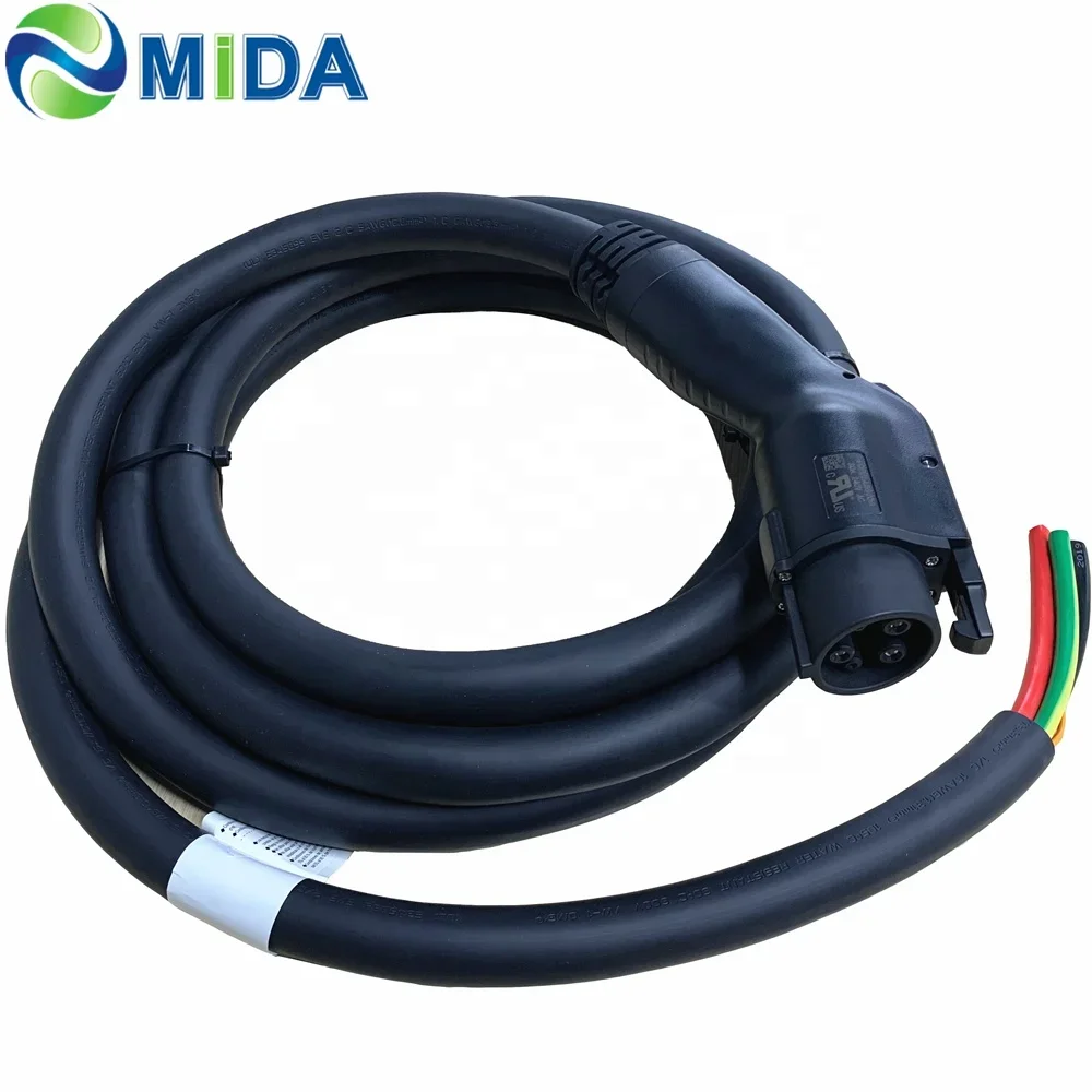 

80Amp SAE J1772 Plug Type 1 EV Charging Cable for Electric Car Charger Station