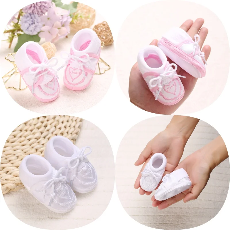 White Baptismal Shoes For Newborn Babies First Pair Of Baptismal Shoes For Newborn Boys And Girls Soft Soled Baby Walking Shoe