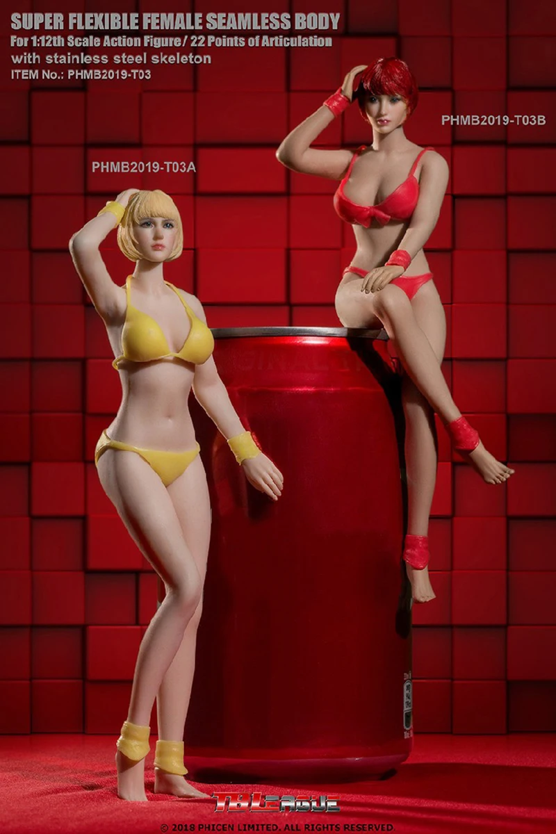 

New TBLeague T01A T01B T02A T02B T03A T03B1/12 Anime Girl Action Figure Model 6'' Female Pale Big Breast Flexible Body Full Set