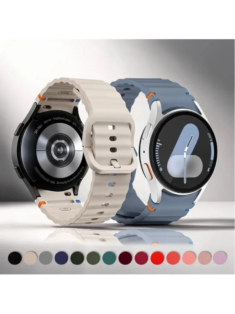 Silikonarmband für Samsung Galaxy Watch 7 6 4 5 Pro FE 44mm 40mm Correa Armband Galaxy Watch4 6 Classic 43mm 47mm Armband