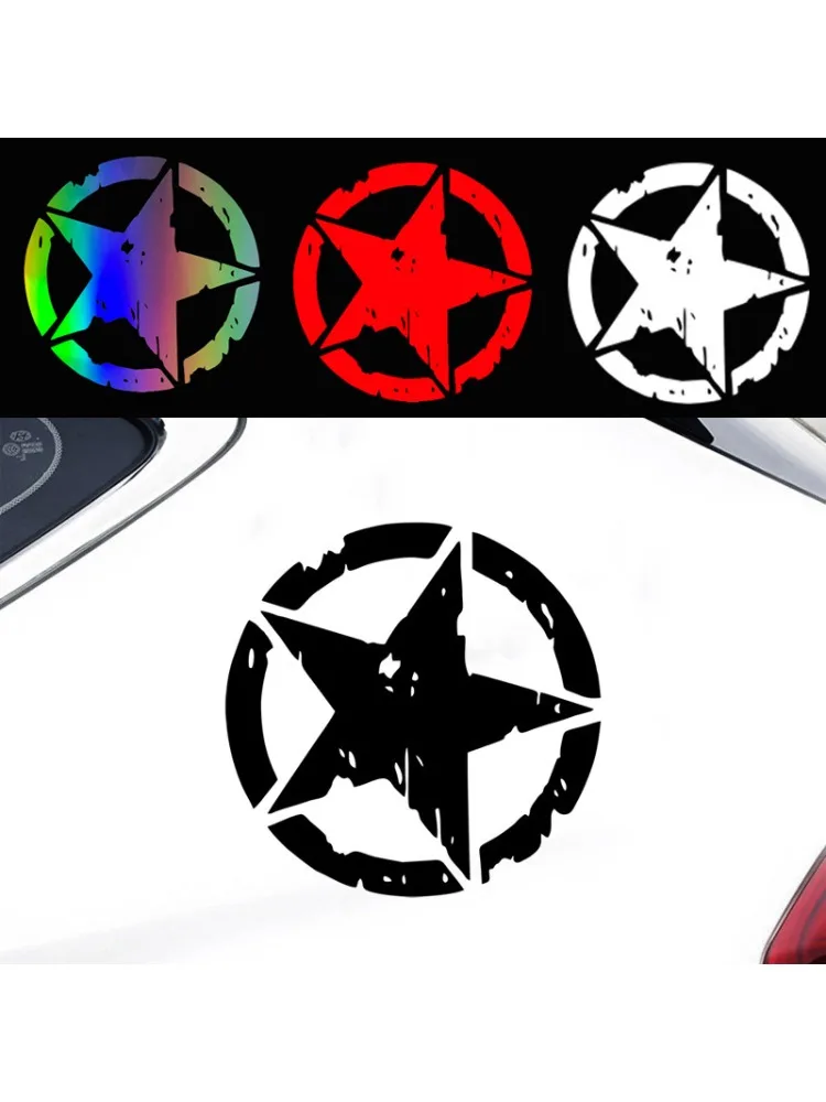 AliExpress NONE Five-pointed Star Motorcycle Stickers Waterproof Motorbike Fuel Tank Fender Helmet Fairing Decor Motocross Car Bike Vinyl Decals